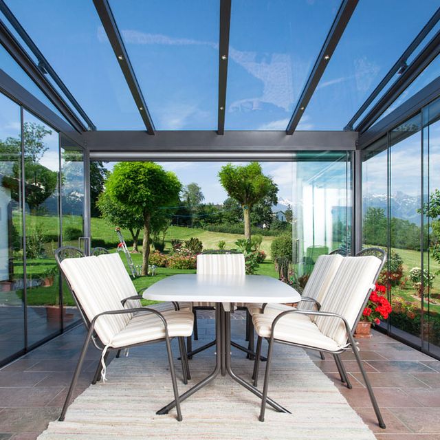 Terrassenverglasung aluminium