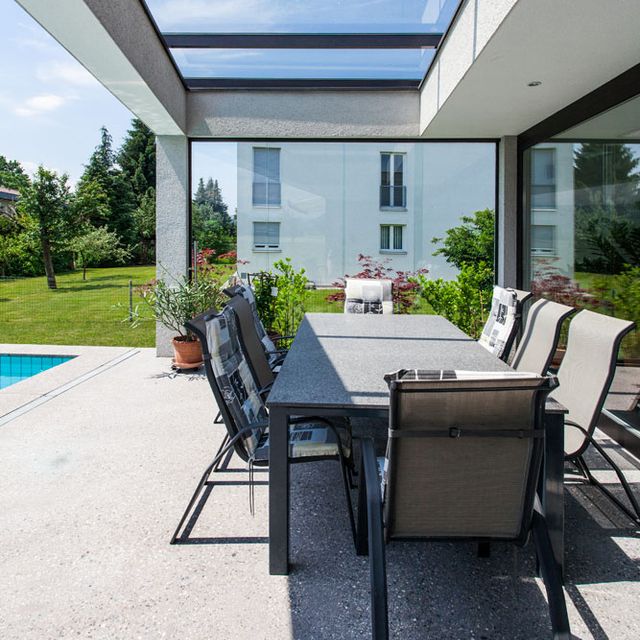 aluminiumverglasung terrasse 