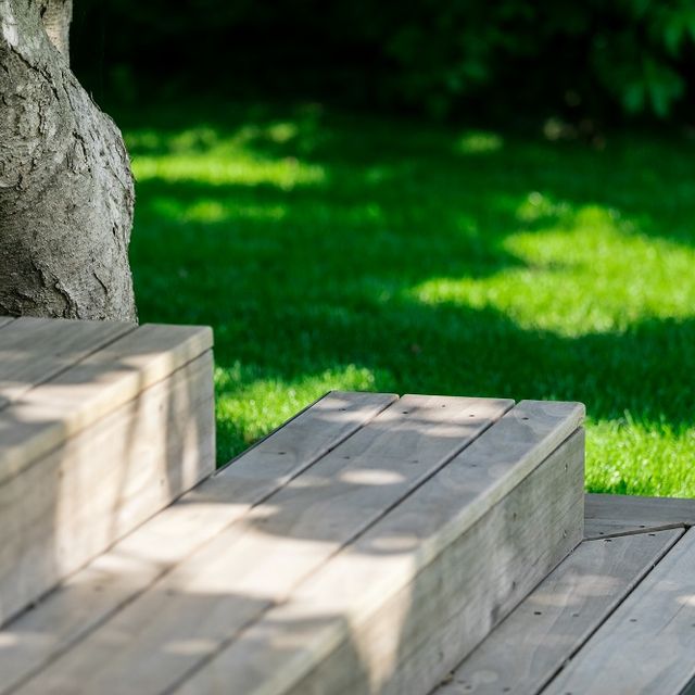 Detail Holzbohlentreppe
